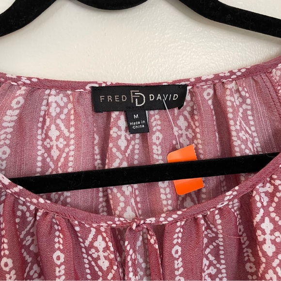 NWOT Fred David | Mauve Bohemian Blouse | Size Medium - Picture 6 of 7